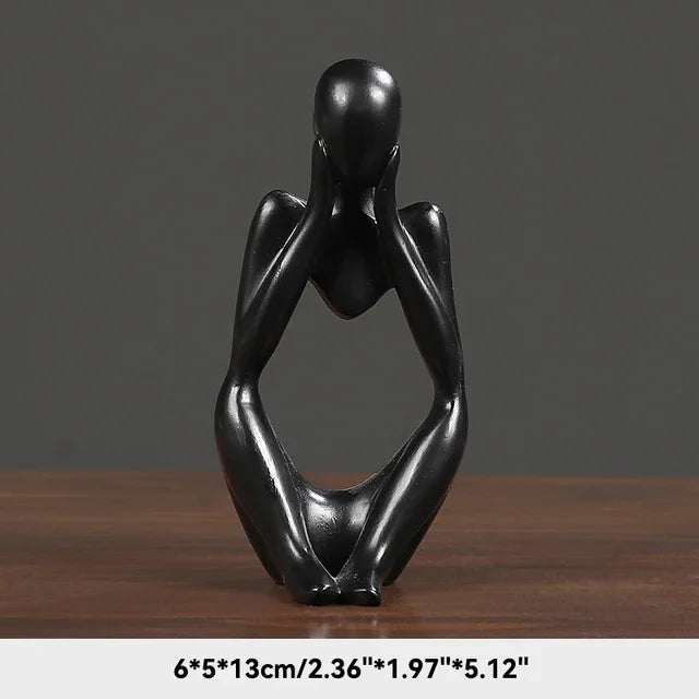 Nordic Living Room Thinkers Abstract Yoga Statue