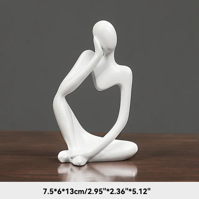 Nordic Living Room Thinkers Abstract Yoga Statue