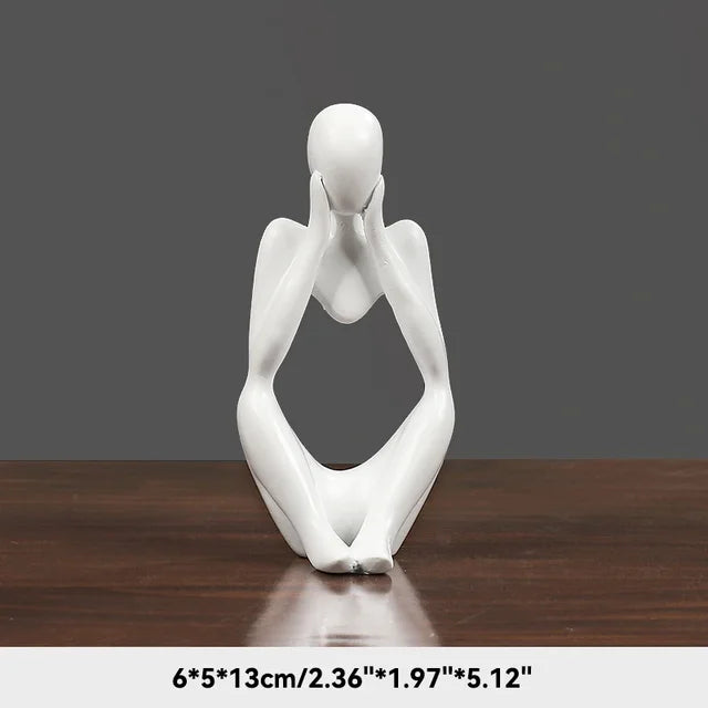 Nordic Living Room Thinkers Abstract Yoga Statue