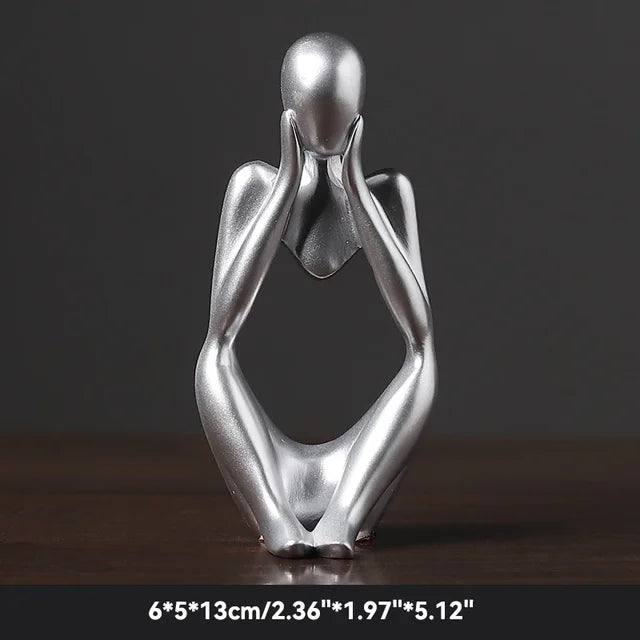 Nordic Living Room Thinkers Abstract Yoga Statue