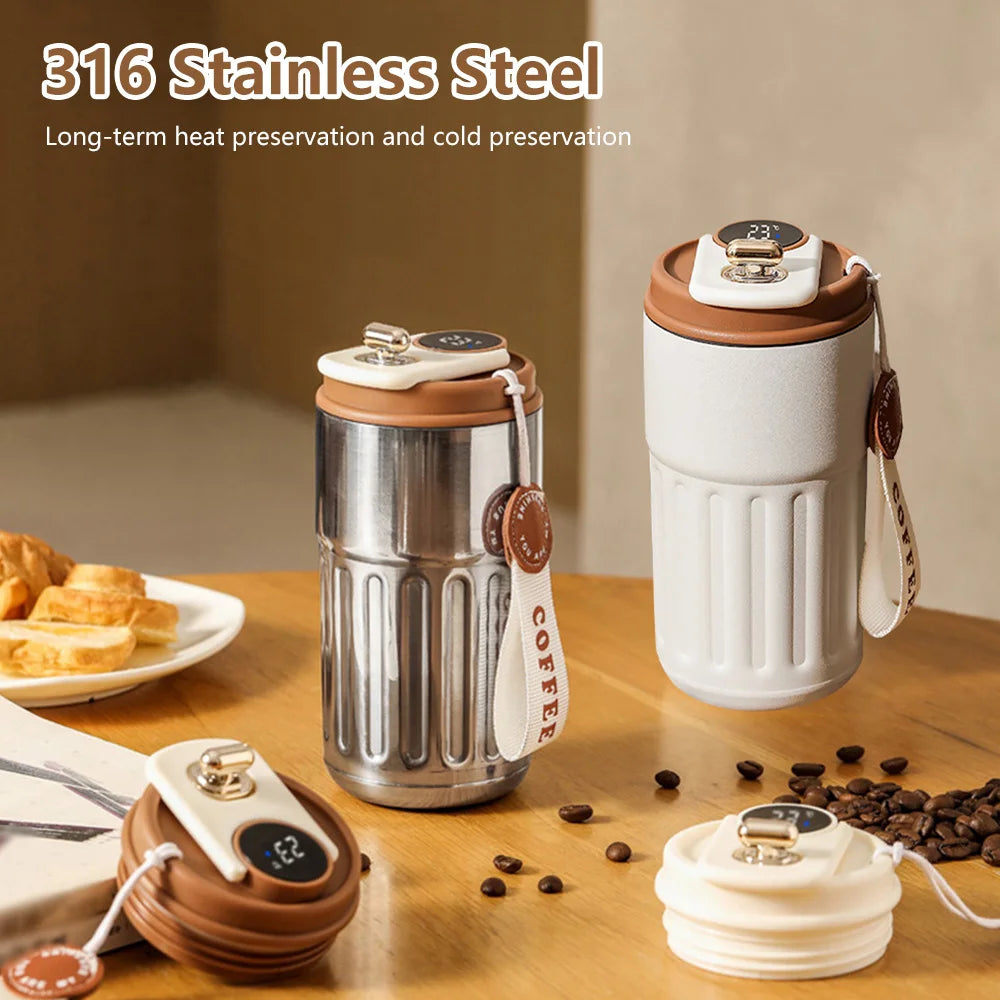 Stainless Steel Thermo Reading Cold/Hot Coffee Mug