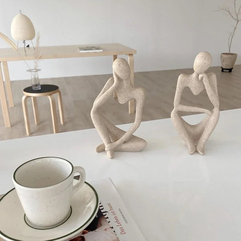 Nordic Living Room Thinkers Abstract Yoga Statue