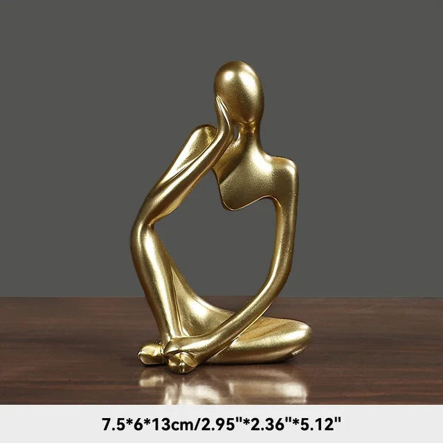 Nordic Living Room Thinkers Abstract Yoga Statue