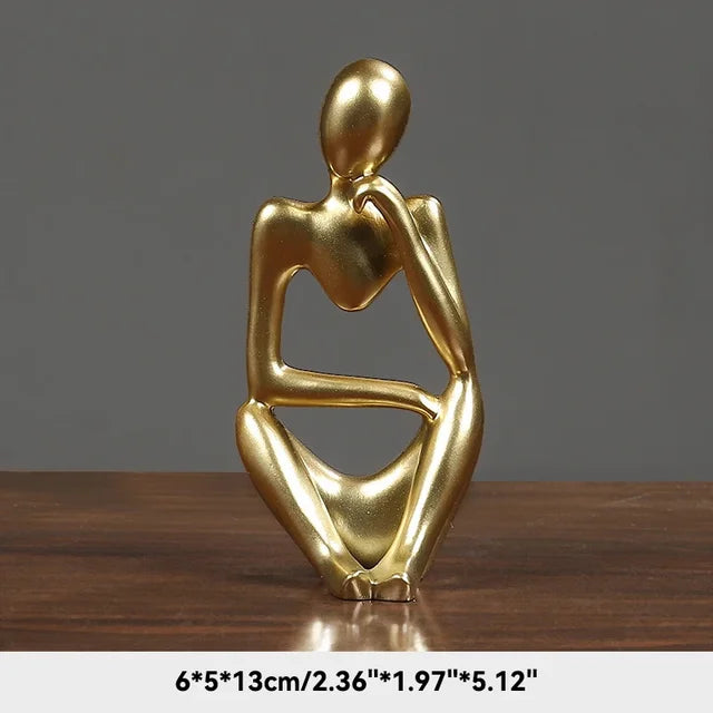 Nordic Living Room Thinkers Abstract Yoga Statue