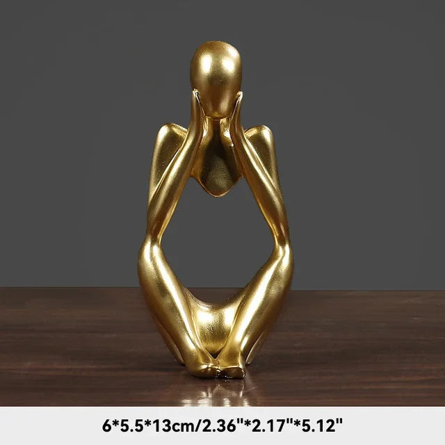 Nordic Living Room Thinkers Abstract Yoga Statue