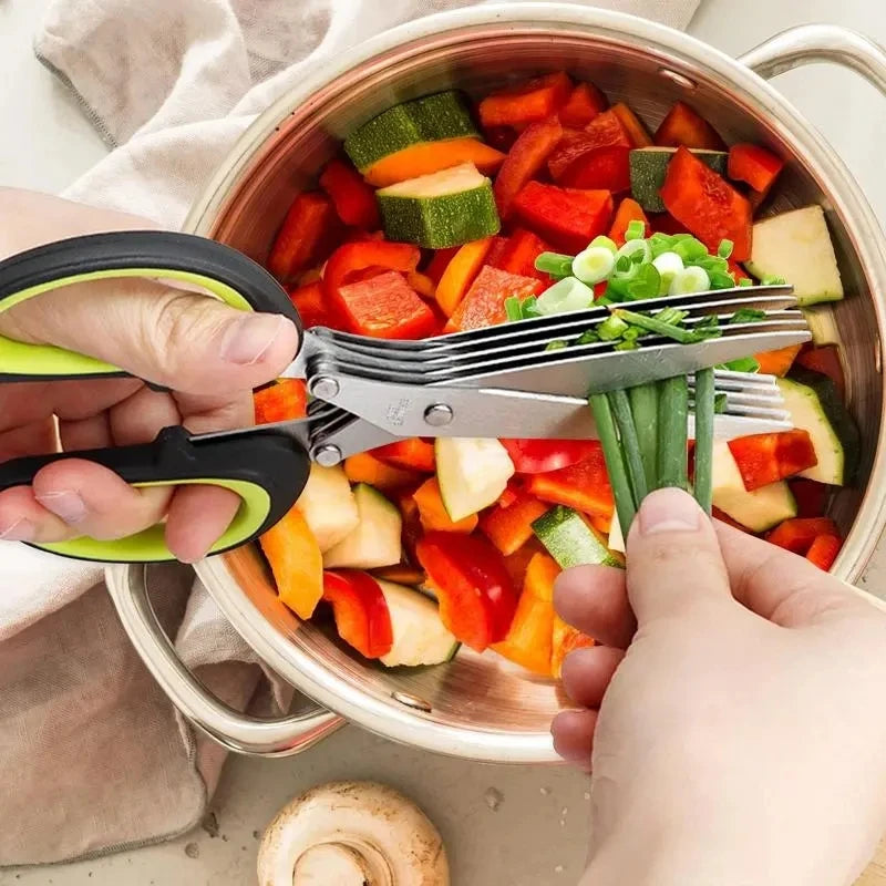 Effortless Precision: Stainless Steel Veggie Cutter Scissors